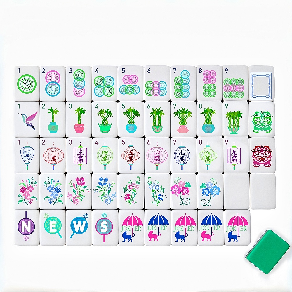 Board Game Wild Wild - Conjunto de Mahjong Americano 2026, Peças