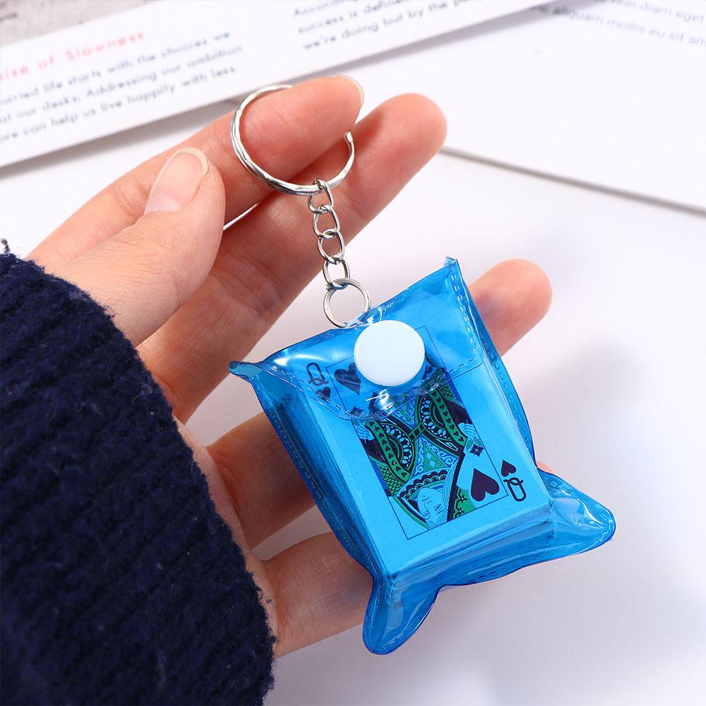 Board Game With Questions - Portable Mini Playing Cards Poker Keychain,