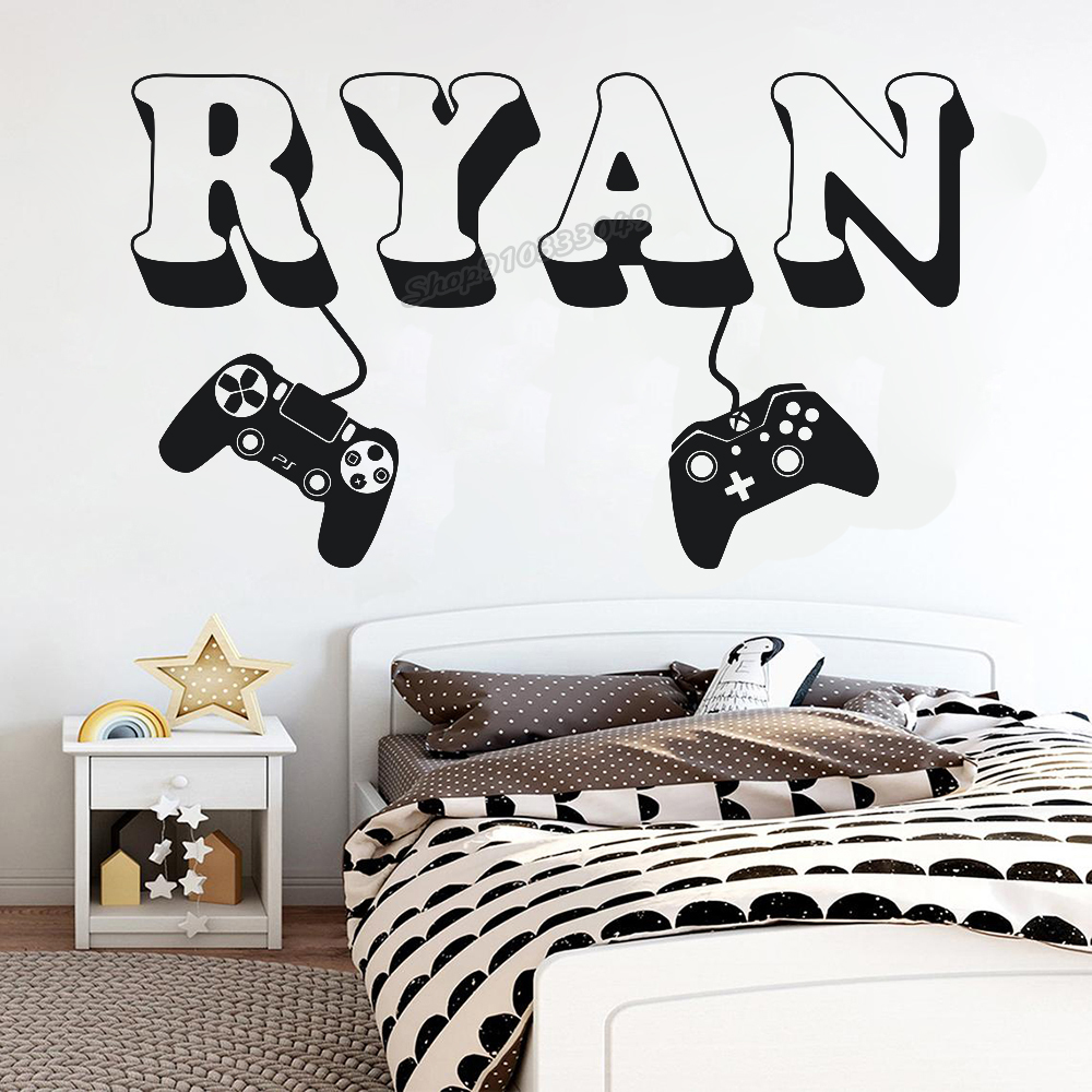 Board Game Video Games - Adesivo de parede gamer com nome