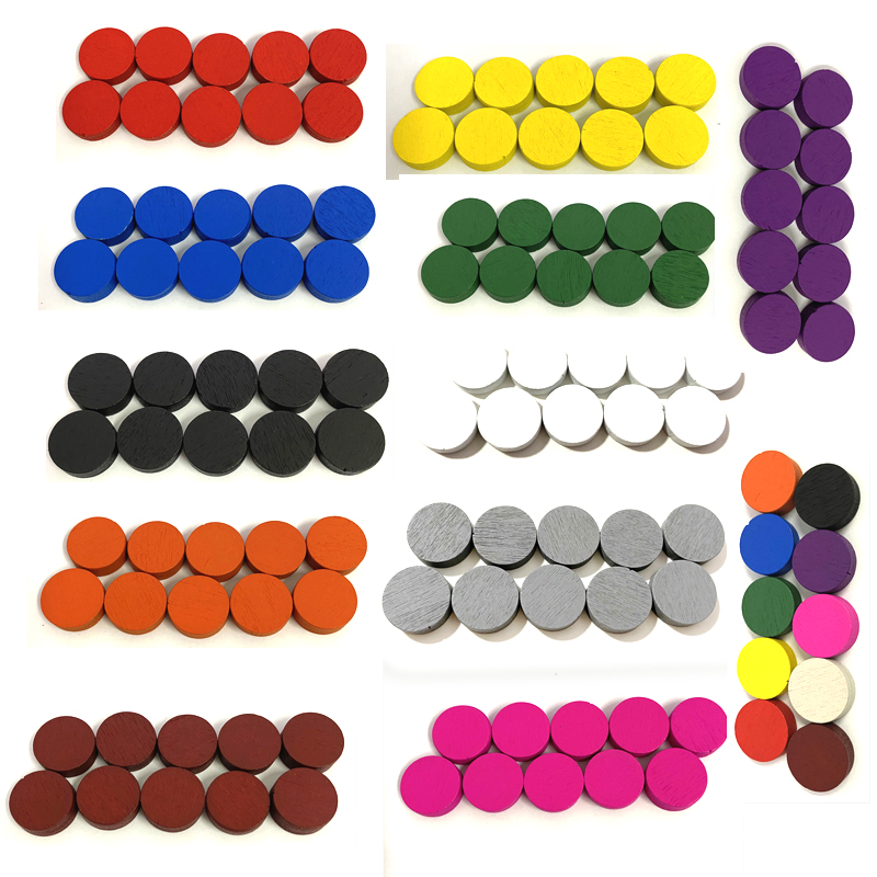 50 peças 15*5mm 11 cores disco - Board Game Verdant avaliação e preço