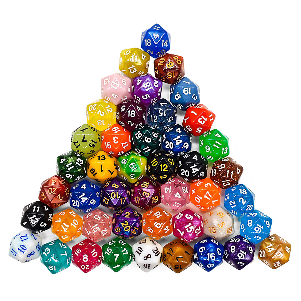 60 pçs multi-face dados cor mi - Board Game Heat avaliação e preço