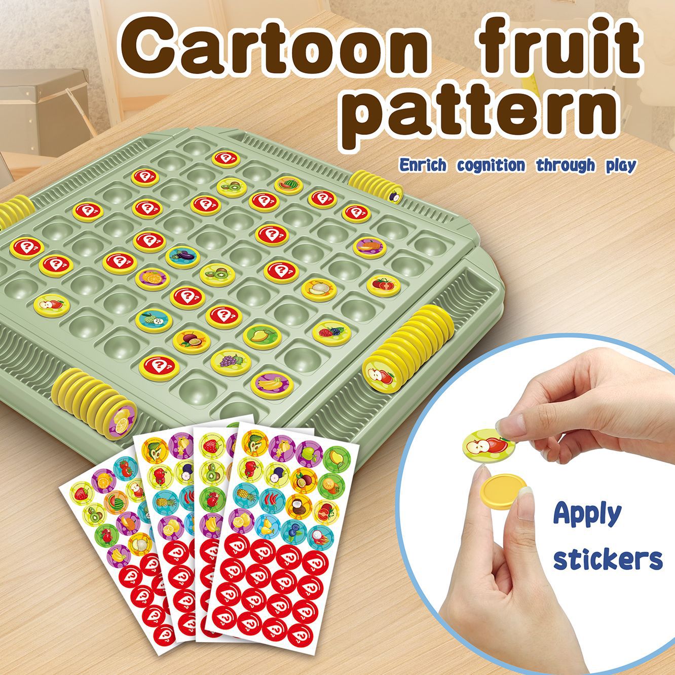 Frutas flip xadrez memória jog - Board Game With Questions avaliação e preço